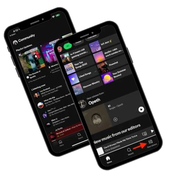 Spotify running in phone
