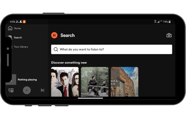 Search bar of spotify premium apk