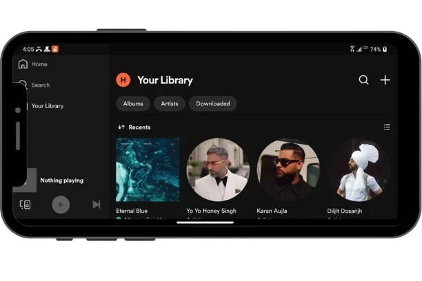 Library of Spotify app